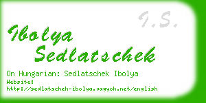 ibolya sedlatschek business card